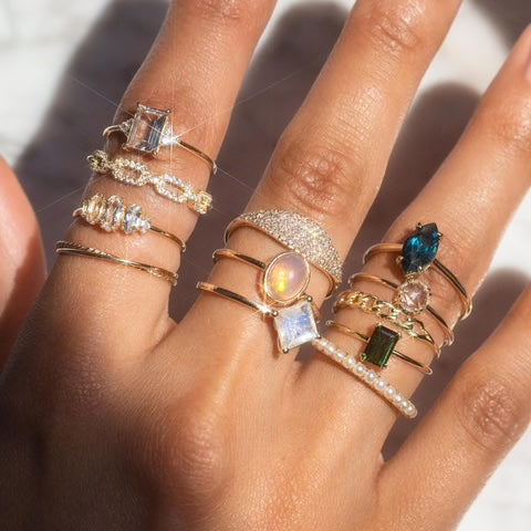 Luxury gold rings and fine jewelry